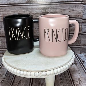Rae Dunn Prince and Princess coffee cups